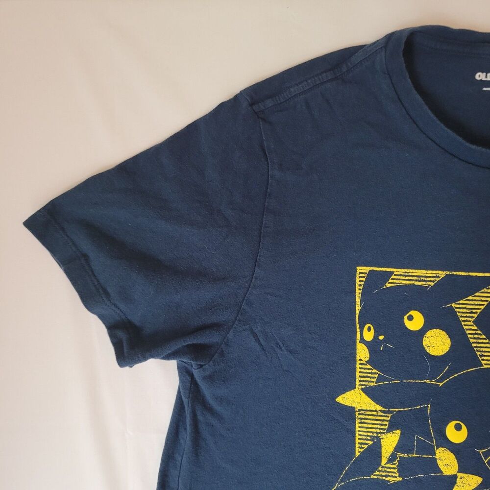 Old Navy Mens L Blue Pikachu Pokemon Graphic T Shirt 2021 Nintendo Tee - Picture 5 of 8